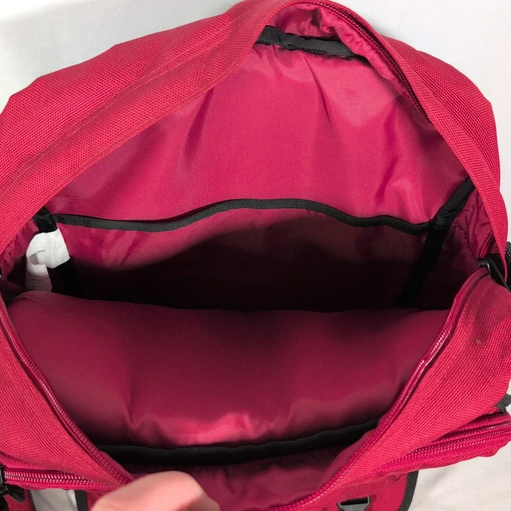 LL Bean 0NDR7 Deluxe Book Satchel Comfort Carry Laptop Travel Backpack Red